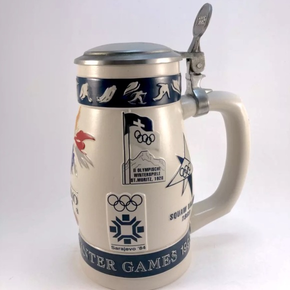 Nagano 1998 Winter Olympic Games colorful beer stein from Anheuser Busch - Picture 3 of 6